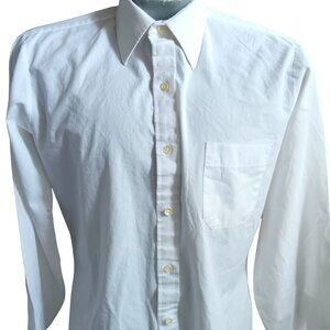 Vintage Men's Dress Shirt Medium White 1980's JCPenney The Mens Shop All Cotton